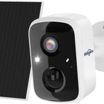 Hiseeu Cámaras solares de seguridad inalámbricas para exteriores, a baterías, 3K 4MP, Wi-Fi para seguridad en el hogar, detección de movimiento, impermeables, visión nocturna de color, audio de 2 vías