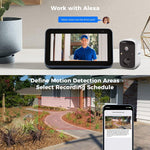 Hiseeu Cámaras solares de seguridad inalámbricas para exteriores, a baterías, 3K 4MP, Wi-Fi para seguridad en el hogar, detección de movimiento, impermeables, visión nocturna de color, audio de 2 vías