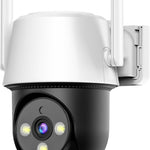 Cámaras de Seguridad Exterior, 3MP 2K Camara WiFi 5Ghz/2.4Ghz, Panorama de 360 Grados, Visión Nocturna, Audio Bidireccional, Detección de Movimiento, Compartible con Alexa